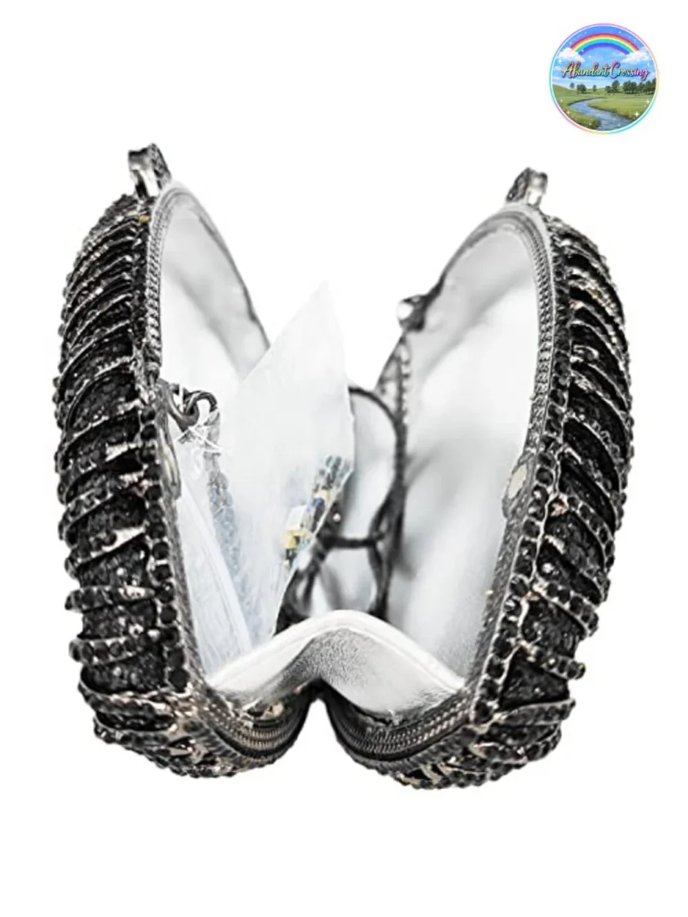 Rhinestone Crystal Evening Clutch with Detachable Straps